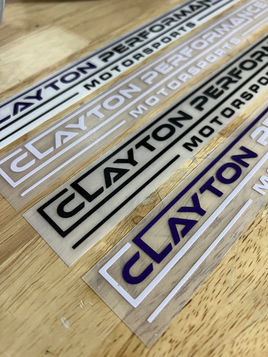Clayton Performance 11" Decals