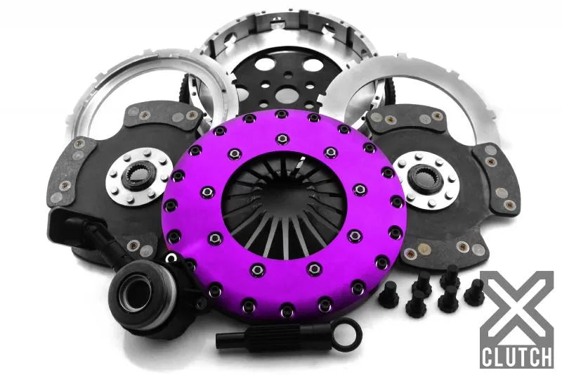 XClutch Clutch Kit with Chromoly Flywheel + HRB 9-Inch and Twin Carbon Blade Clutch Discs Focus ST/RS