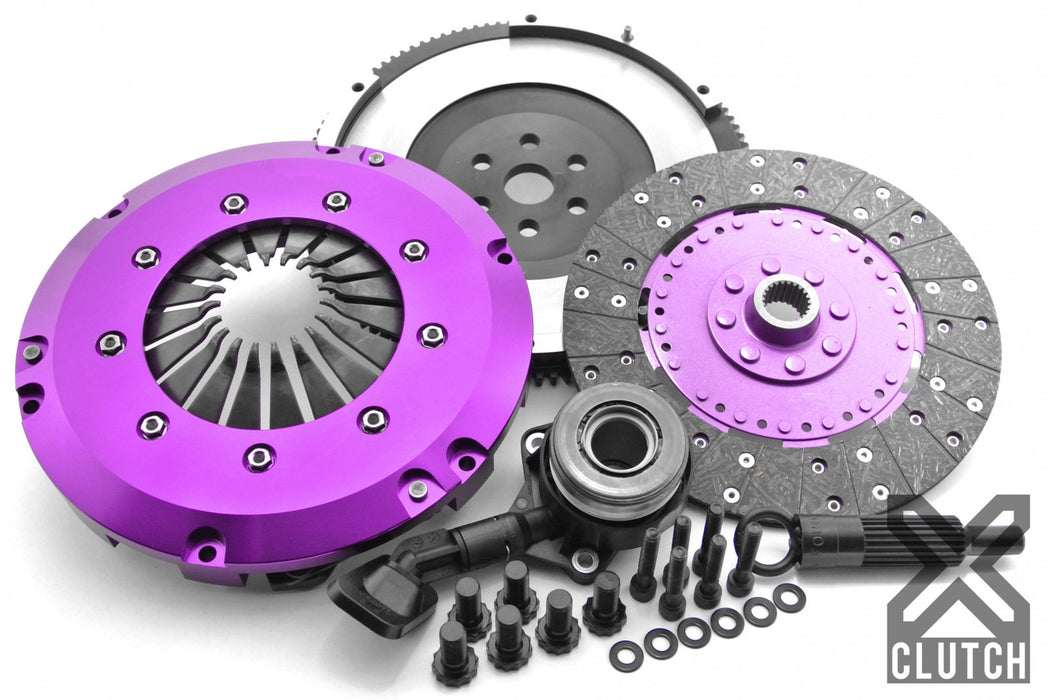 XClutch Clutch Kit with Chromoly Flywheel + HRB Stage 2 Single Solid Organic Disc Focus ST/RS