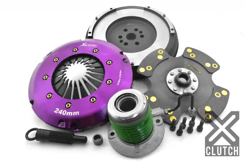 XClutch Clutch Kit with Chromoly Flywheel + HRB Stage 3 Carbon Blade Clutch Disc Ford Mustang 2.3L
