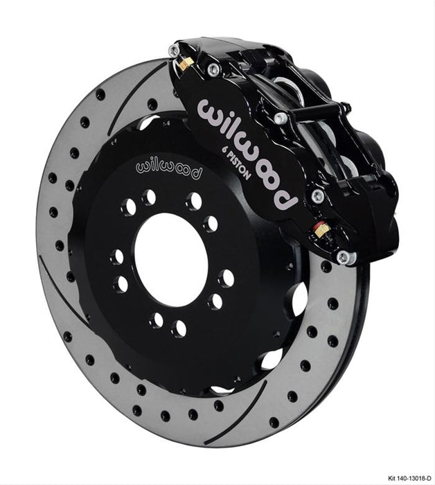 Wilwood Big Brake Kit Forged Narrow Superlite 6 Piston 12.88in Slotted/Drilled FRONT BLACK Ford Focus ST 2013-2018